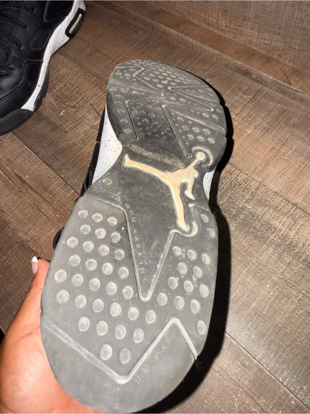 Jordan Black and White Retro Basketball Sneakers